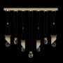 Fine Art Handcrafted Lighting ARIA 14 Light 60" Wide Integrated LED Linear Pendant Soft Ombre Bronze