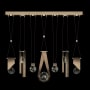 Fine Art Handcrafted Lighting ARIA 14 Light 60" Wide Integrated LED Crystal Pendant Soft Ombre Bronze