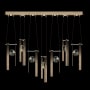 Fine Art Handcrafted Lighting ARIA 14 Light 60" Wide LED Linear Pendant Soft Ombre Bronze