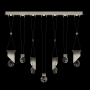 Fine Art Handcrafted Lighting ARIA 14 Light 60" Wide Integrated LED Linear Pendant Soft Ombre Silver