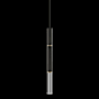 Fine Art Handcrafted Lighting Antonia 7" Wide LED Mini Pendant Black / Brass / No Skin