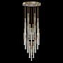 Fine Art Handcrafted Lighting Antonia 7 Light 31" Wide LED Multi Light Pendant Gold Leaf / Brass / Smoke