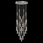 Fine Art Handcrafted Lighting Antonia 7 Light 31" Wide LED Multi Light Pendant Silver Leaf / Brass / Charcoal