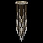 Fine Art Handcrafted Lighting Antonia 7 Light 31" Wide LED Multi Light Pendant Soft Gold Leaf / Brass / Charcoal