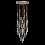 Fine Art Handcrafted Lighting Antonia 7 Light 31" Wide LED Multi Light Pendant Soft Gold Leaf / Nickel / Charcoal