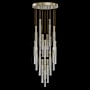 Fine Art Handcrafted Lighting Antonia 7 Light 31" Wide LED Multi Light Pendant Soft Gold Leaf / Nickel / Smoke