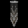 Fine Art Handcrafted Lighting Antonia 7 Light 31" Wide LED Multi Light Pendant Ombre Silver / Brass / Charcoal