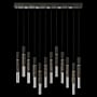 Fine Art Handcrafted Lighting Antonia 5 Light 61" Wide LED Linear Pendant Black / Brass / Charcoal