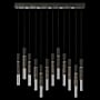 Fine Art Handcrafted Lighting Antonia 5 Light 61" Wide LED Linear Pendant Black / Nickel / Charcoal