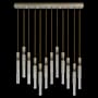 Fine Art Handcrafted Lighting Antonia 5 Light 61" Wide LED Linear Pendant Ombre Bronze / Brass / Smoke