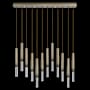 Fine Art Handcrafted Lighting Antonia 5 Light 61" Wide LED Linear Pendant Ombre Bronze / Nickel / No Skin