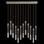Fine Art Handcrafted Lighting Antonia 5 Light 61" Wide LED Linear Pendant Ombre Bronze / Nickel / Charcoal