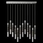Fine Art Handcrafted Lighting Antonia 5 Light 61" Wide LED Linear Pendant Ombre Silver / Nickel / Charcoal