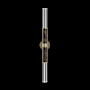 Fine Art Handcrafted Lighting Antonia 34" Tall LED Wall Sconce Soft Gold Leaf / Brass / Charcoal