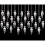 Fine Art Handcrafted Lighting Essence 26 Light 54" Wide LED Linear Pendant Silver / Clear