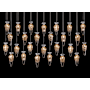 Fine Art Handcrafted Lighting Essence 26 Light 54" Wide LED Linear Pendant Silver / Gold