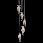 Fine Art Handcrafted Lighting Essence 5 Light 12" Wide LED Multi Light Pendant Silver / Clear