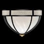 Fine Art Handcrafted Lighting Mirage 3 Light 19" Wide LED Flush Mount Bowl Ceiling Fixture Black Iron / Brass / Coco