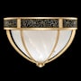 Fine Art Handcrafted Lighting Mirage 3 Light 19" Wide LED Flush Mount Bowl Ceiling Fixture Gold Leaf / Brass / Black Knight