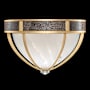 Fine Art Handcrafted Lighting Mirage 3 Light 19" Wide LED Flush Mount Bowl Ceiling Fixture Gold Leaf / Nickel / Pebble