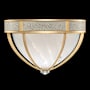 Fine Art Handcrafted Lighting Mirage 3 Light 19" Wide LED Flush Mount Bowl Ceiling Fixture Gold Leaf / Nickel / Coco