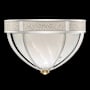 Fine Art Handcrafted Lighting Mirage 3 Light 19" Wide LED Flush Mount Bowl Ceiling Fixture Silver Leaf / Brass / Coco