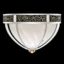 Fine Art Handcrafted Lighting Mirage 3 Light 19" Wide LED Flush Mount Bowl Ceiling Fixture Silver Leaf / Brass / Black Knight