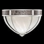 Fine Art Handcrafted Lighting Mirage 3 Light 19" Wide LED Flush Mount Bowl Ceiling Fixture Silver Leaf / Nickel / Pebble