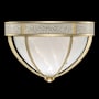 Fine Art Handcrafted Lighting Mirage 3 Light 19" Wide LED Flush Mount Bowl Ceiling Fixture Soft Gold Leaf / Brass / Coco