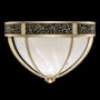 Fine Art Handcrafted Lighting Mirage 3 Light 19" Wide LED Flush Mount Bowl Ceiling Fixture Soft Gold Leaf / Brass / Black Knight