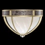 Fine Art Handcrafted Lighting Mirage 3 Light 19" Wide LED Flush Mount Bowl Ceiling Fixture Soft Gold Leaf / Nickel / Pebble