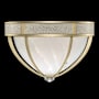 Fine Art Handcrafted Lighting Mirage 3 Light 19" Wide LED Flush Mount Bowl Ceiling Fixture Soft Gold Leaf / Nickel / Coco