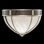 Fine Art Handcrafted Lighting Mirage 3 Light 19" Wide LED Flush Mount Bowl Ceiling Fixture Champagne / Brass / Pebble