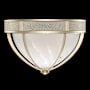 Fine Art Handcrafted Lighting Mirage 3 Light 19" Wide LED Flush Mount Bowl Ceiling Fixture Champagne / Brass / Coco