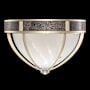 Fine Art Handcrafted Lighting Mirage 3 Light 19" Wide LED Flush Mount Bowl Ceiling Fixture Champagne / Nickel / Pebble