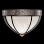 Fine Art Handcrafted Lighting Mirage 3 Light 19" Wide LED Flush Mount Bowl Ceiling Fixture Midnight Steel / Brass / Pebble