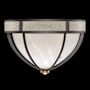 Fine Art Handcrafted Lighting Mirage 3 Light 19" Wide LED Flush Mount Bowl Ceiling Fixture Midnight Steel / Brass / Coco