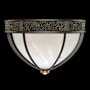 Fine Art Handcrafted Lighting Mirage 3 Light 19" Wide LED Flush Mount Bowl Ceiling Fixture Midnight Steel / Brass / Black Knight