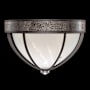 Fine Art Handcrafted Lighting Mirage 3 Light 19" Wide LED Flush Mount Bowl Ceiling Fixture Midnight Steel / Nickel / Pebble
