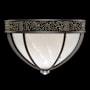 Fine Art Handcrafted Lighting Mirage 3 Light 19" Wide LED Flush Mount Bowl Ceiling Fixture Midnight Steel / Nickel / Black Knight