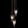 Fine Art Handcrafted Lighting Mirage 3 Light 18" Wide Multi Light Pendant Bronze / Brass / Pebble