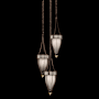 Fine Art Handcrafted Lighting Mirage 3 Light 18" Wide Multi Light Pendant Bronze / Brass / Coco