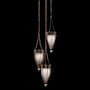 Fine Art Handcrafted Lighting Mirage 3 Light 18" Wide Multi Light Pendant Bronze / Brass / Black Knight