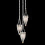 Fine Art Handcrafted Lighting Mirage 3 Light 18" Wide Multi Light Pendant Silver Leaf / Brass / Coco