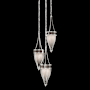 Fine Art Handcrafted Lighting Mirage 3 Light 18" Wide Multi Light Pendant Silver Leaf / Nickel / Pebble