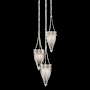 Fine Art Handcrafted Lighting Mirage 3 Light 18" Wide Multi Light Pendant Silver Leaf / Nickel / Coco
