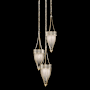 Fine Art Handcrafted Lighting Mirage 3 Light 18" Wide Multi Light Pendant Champagne / Brass / Coco