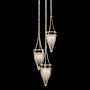 Fine Art Handcrafted Lighting Mirage 3 Light 18" Wide Multi Light Pendant Champagne / Brass / Black Knight