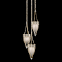 Fine Art Handcrafted Lighting Mirage 3 Light 18" Wide Multi Light Pendant Champagne / Nickel / Coco