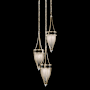Fine Art Handcrafted Lighting Mirage 3 Light 18" Wide Multi Light Pendant Champagne / Nickel / Black Knight